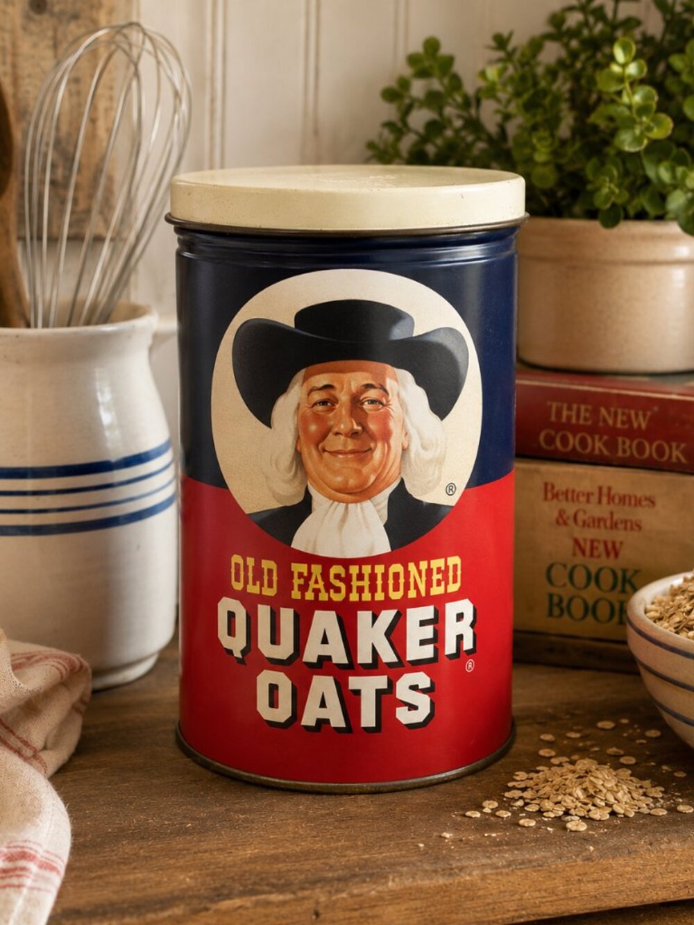 Vintage 1982 Quaker Oats Limited Edition Tin Canister